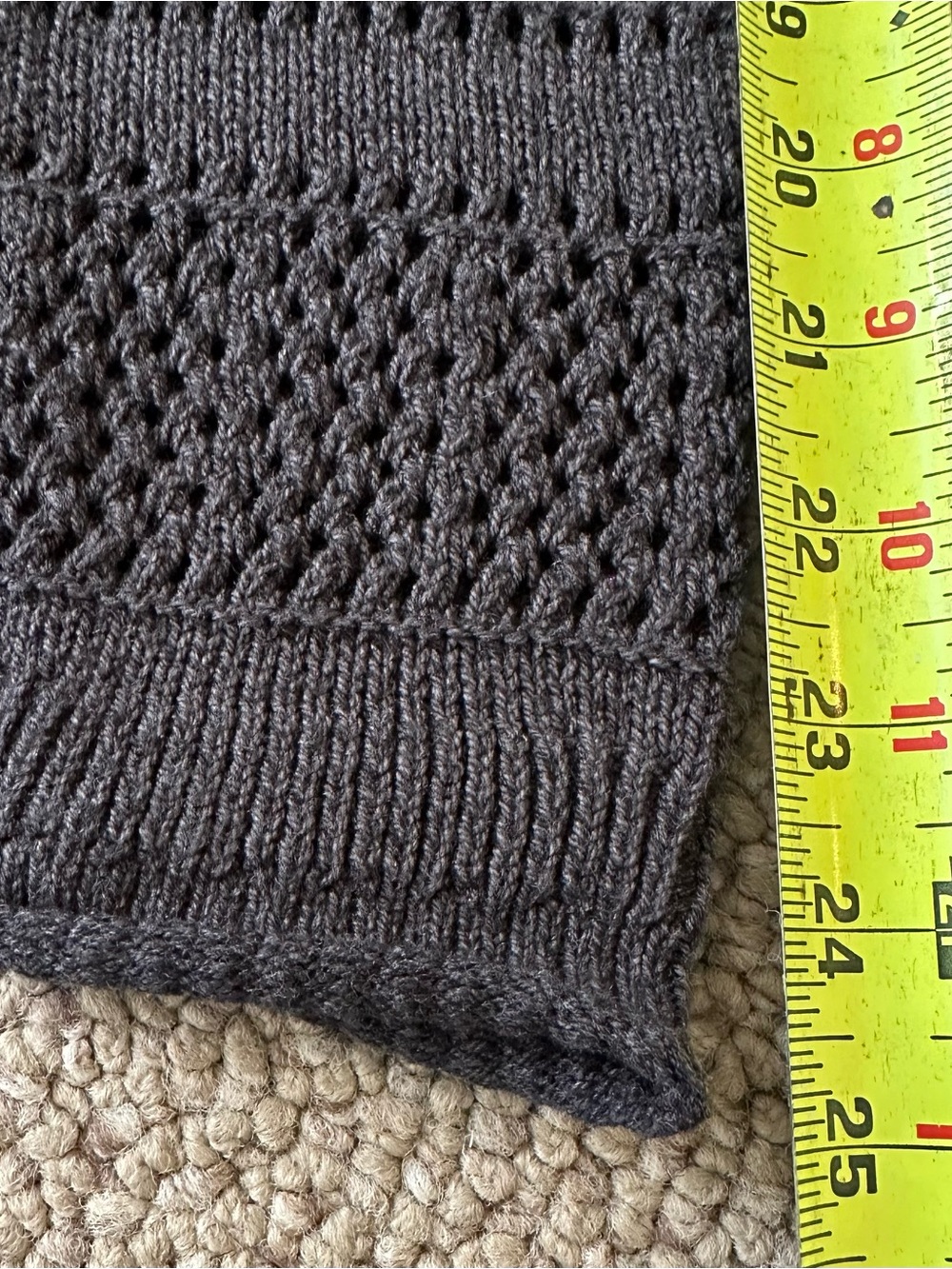 Maurices Charcoal Blue/Gray Open-Front Textured Knit Cardigan - Picture 10 of 12